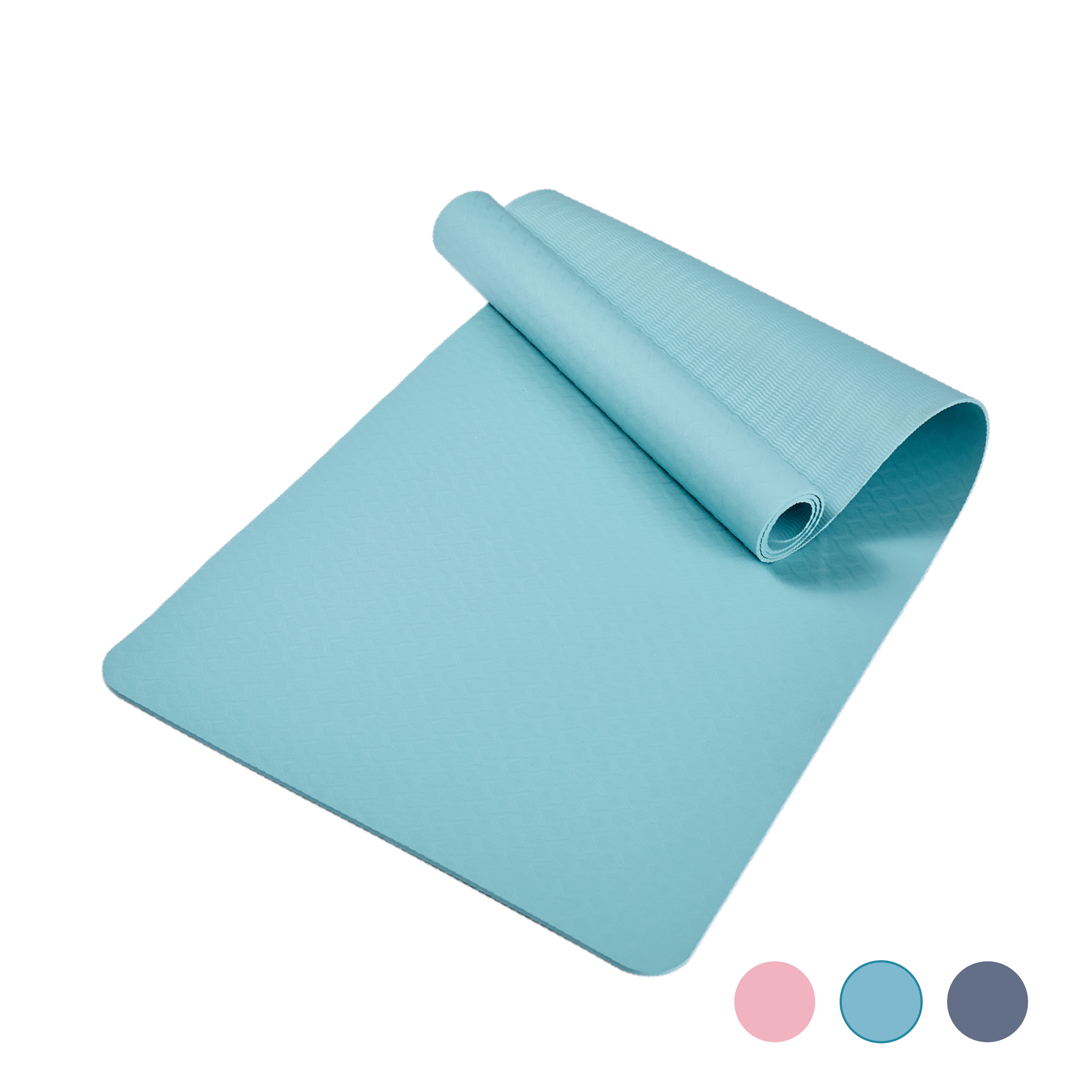 Yoga Mat, Exercise Yoga Mat With Non-Slip Design, Professional TPE Exericise Mat, 72" X 24" Multi-Purpose Workout Mat For Women, Pilates Fitness And Floor Exercises_voghion.com